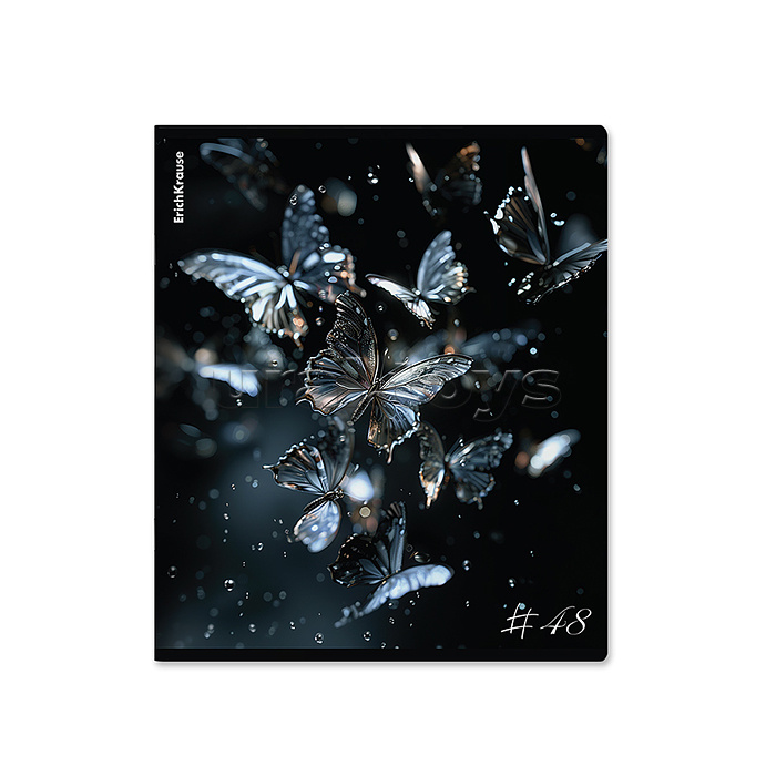 Тетрадь общая ученическая ErichKrause Glass Butterflies, 48 листов, клетка, матовая ламинация+выборочный УФ-лак_MIX-PACK Тетрадь общая ученическая ErichKrause Glass Butterflies, 48 листов, клетка, матовая ламинация+выборочный УФ-лак_MIX-PACK