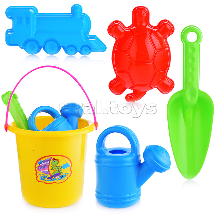 Комплект "Большой" совок+2 формочки с лейкой мал