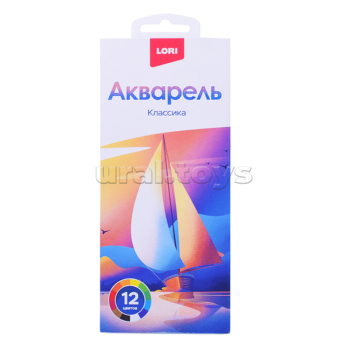 Акварель, 12 цветов, с/к Акварель, 12 цветов, с/к