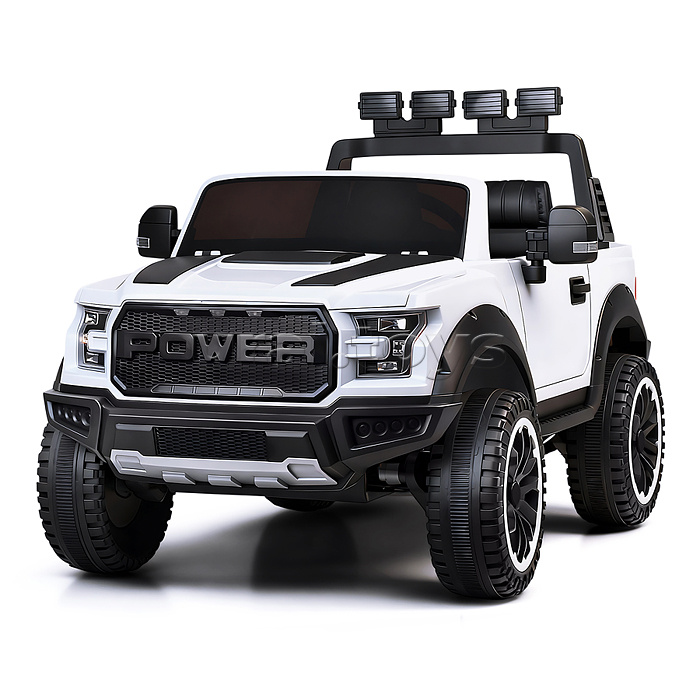 Электромобиль "Мощность скорости" на аккумуляторе, с р/у управлением, в коробке (белый)