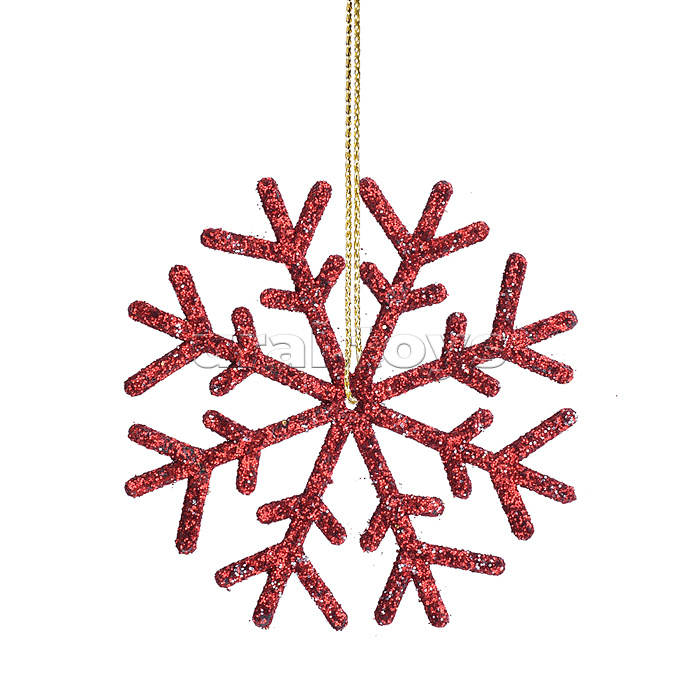 Набор новогодних украшений "Разноцветные снежинки" (3шт х 6см)