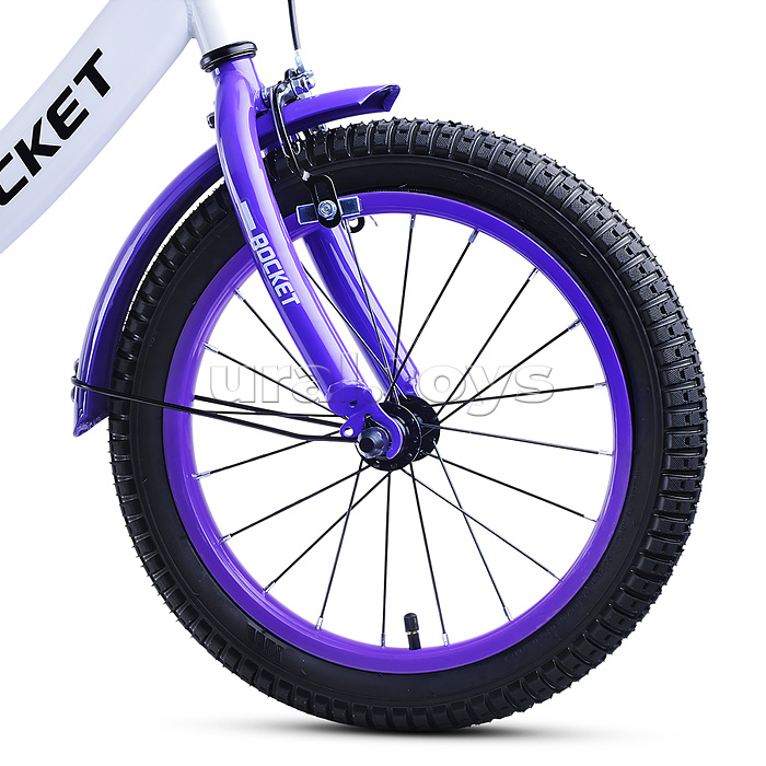 Велосипед 16" Rocket Gem, цвет белый/фиолетовый