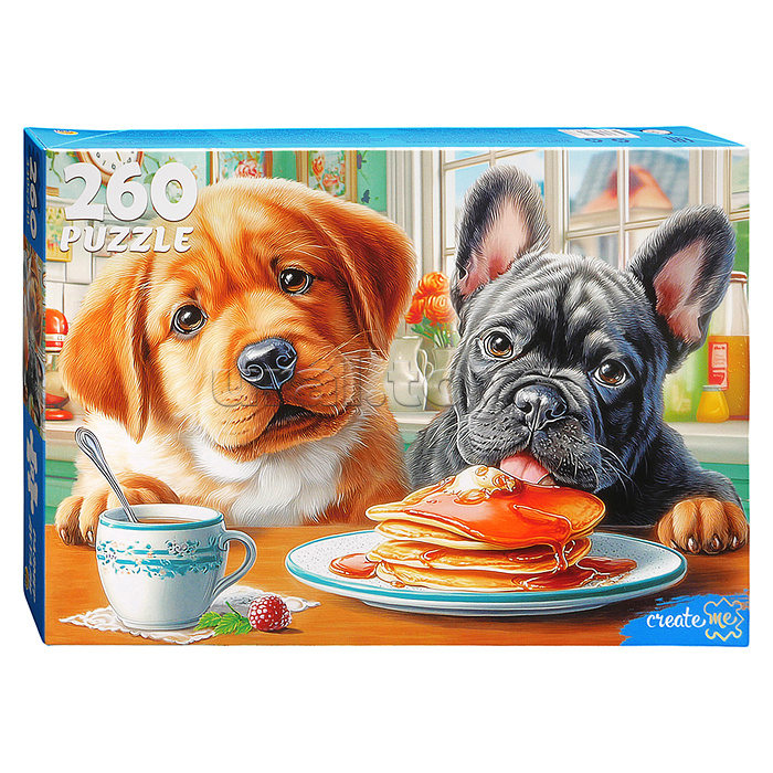 Пазлы 260 "Щенки сладкоешки"
