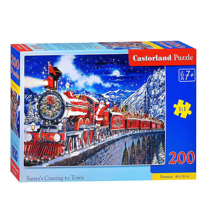 Пазлы 200 "Новогодний экспересс Санты" Premium Пазлы 200 "Новогодний экспересс Санты" Premium