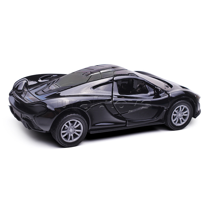 Чёрная инерционная машинка Спорт die-cast,1:32, открывающиеся двери
