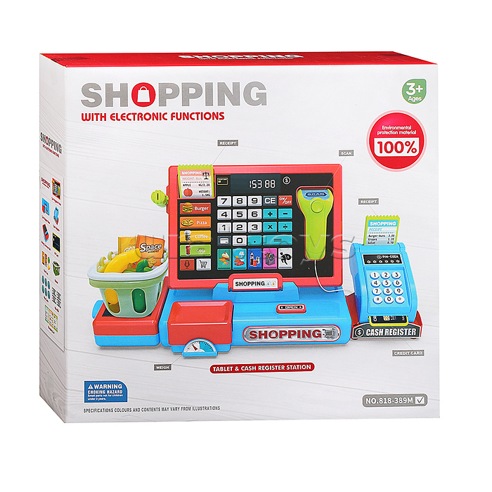 Игровой набор "Касса. Магазин дома №1" с аксессуарами, в коробке