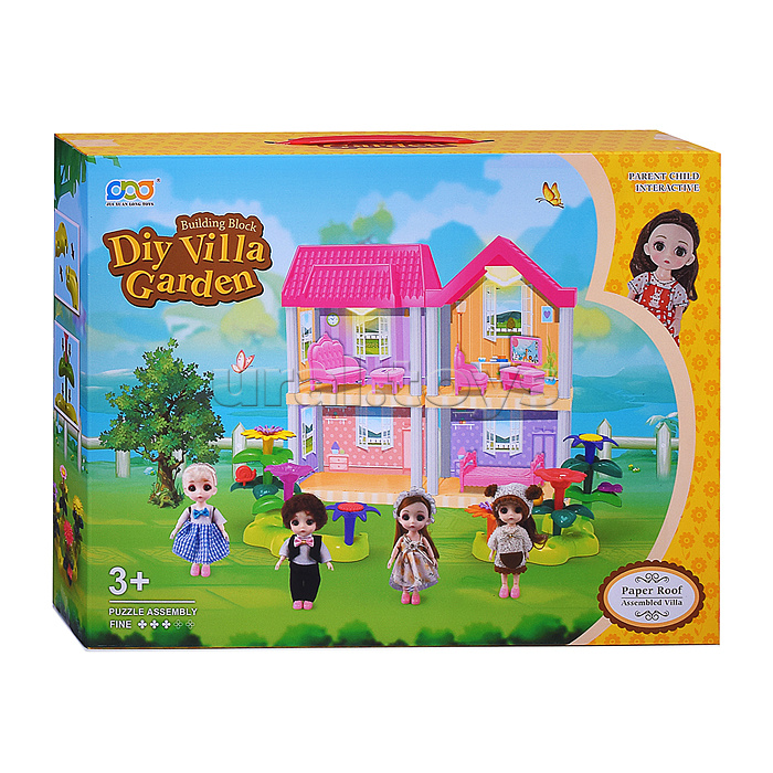 Дом для куклы "Вилла" с мебелью, в коробке