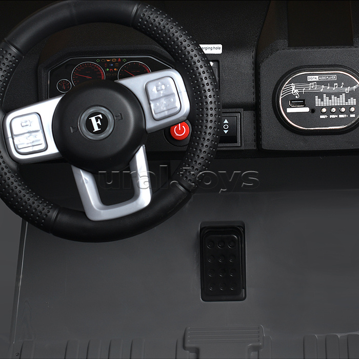 Электромобиль "Мощность скорости" на аккумуляторе, с р/у управлением, в коробке (серый)