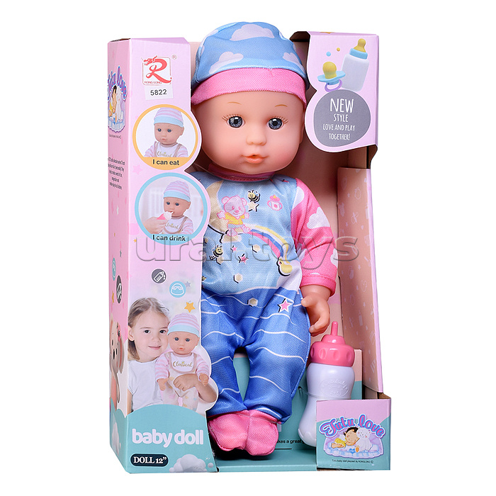 Пупс "Мишенька" с аксессуарами, в коробке