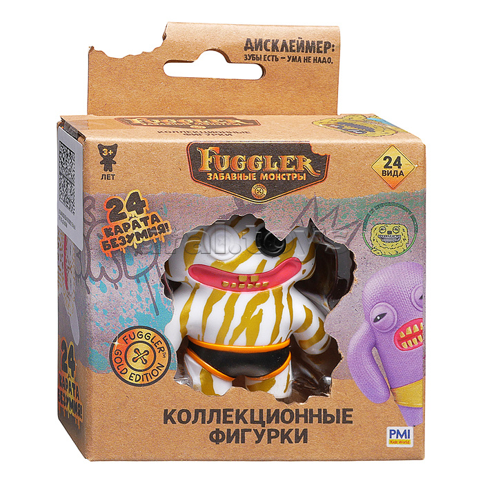 Коллекционная фигурка Золотой Медвежонок, 1 шт. в коробке с окном, Fuggler Gold Edition