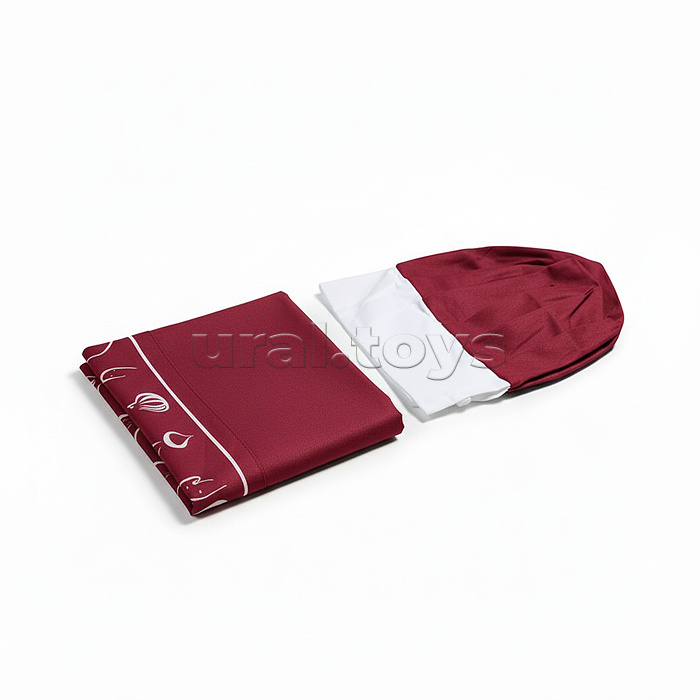 Набор "Шеф-повар" (фартук, колпак) бордовый