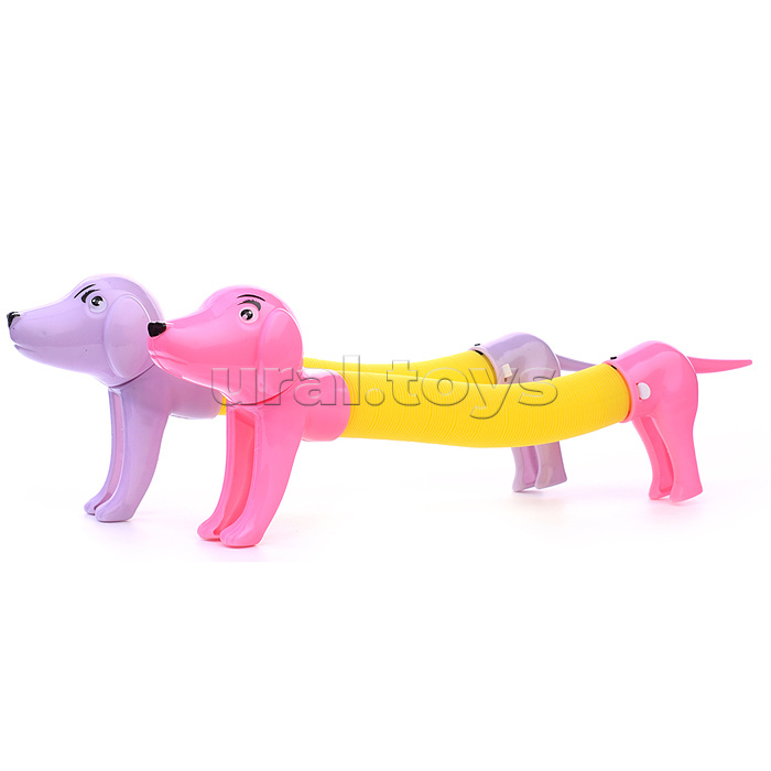 Игрушка-антистресс "Такса" свет (32 см.) в пакете