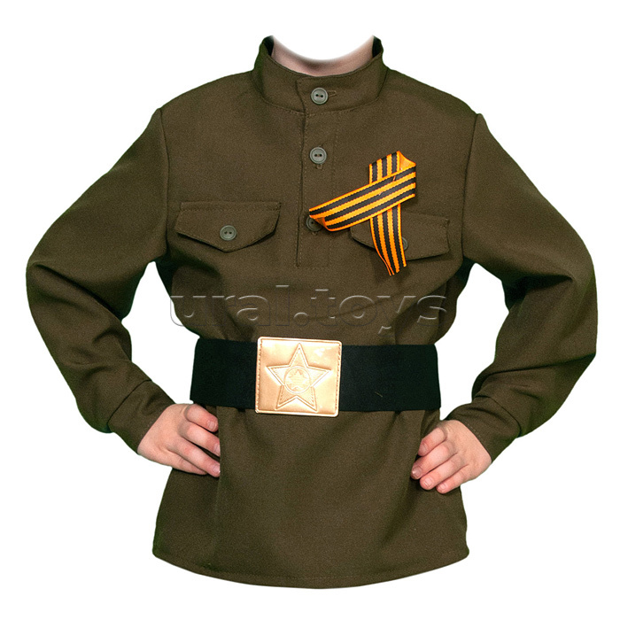 Изделие швейное "Набор карнавальный "Гимнастёрка с ремнём" дет. р-р XL (рост 140-146)