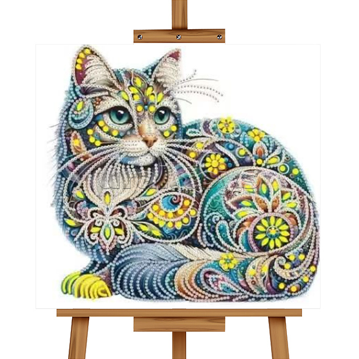 Мозаика алмазная "Кошечка" 20*20см.