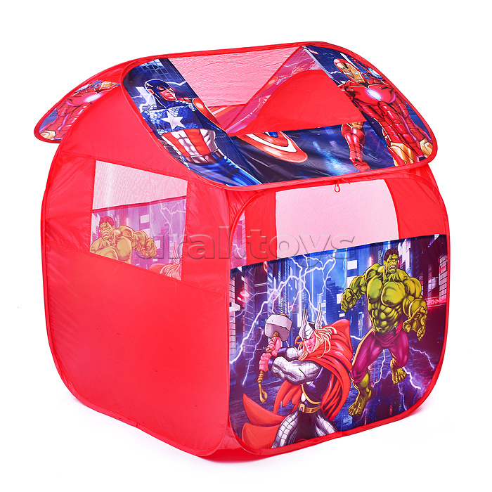 Палатка детская игровая "Супергерои" 83х80х105см