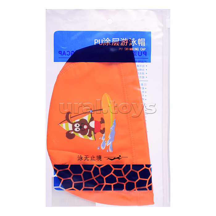 Шапочка для плавания с рисунком, в ассортименте, в пакете