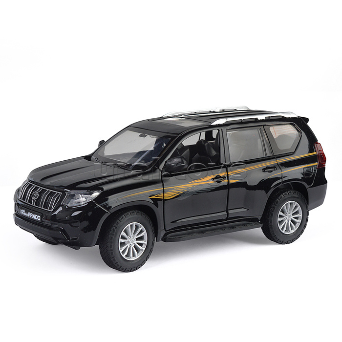 Машина металл Toyota Land Cruiser Prado, 20 см, (свет-звук, двери, капот) в коробке