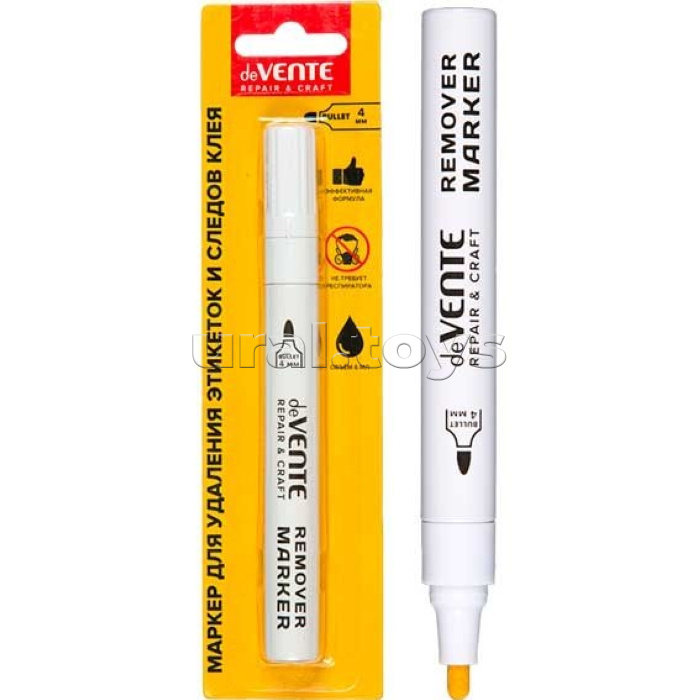 Маркер для удаления этикеток, следов скотча и клея "Repair & Craft. Remover" круглый корпус, пулевидный наконечник, в блистерной упаковке