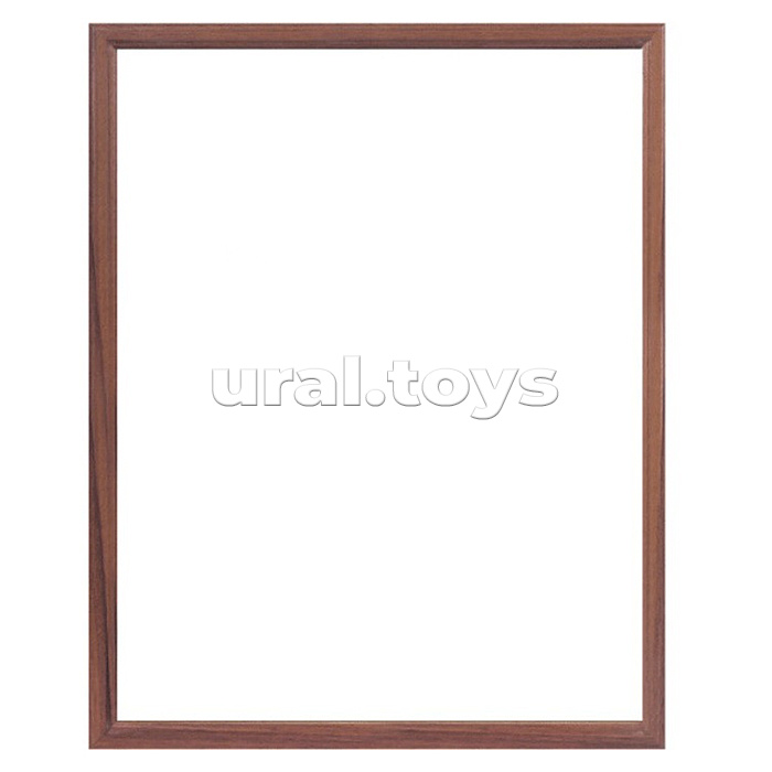 Рамка из МДФ 40x50 см, формат A2, профиль N1, акриловое стекло, задняя панель - переплетный картон, с креплением для подвеса, мокко, в термоусадочной пленке