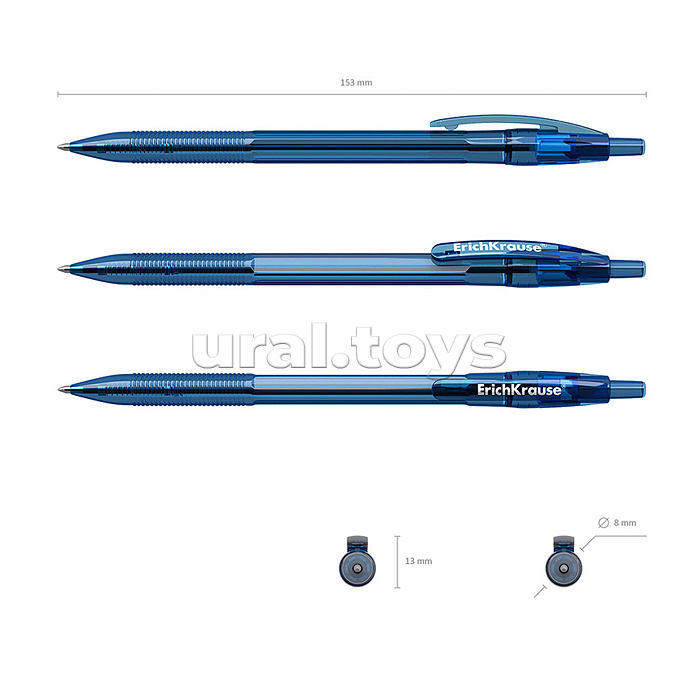 Ручка шариковая автоматическая R-301 Matic Original 0.7, цвет чернил синий