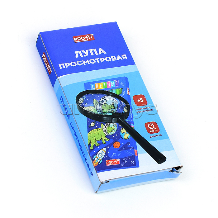 Лупа просмотровая d=60мм, кратность увеличения 5
