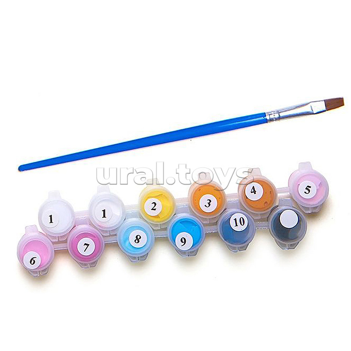 Картина по номерам 15х20 "Летний закат" (12 цветов)