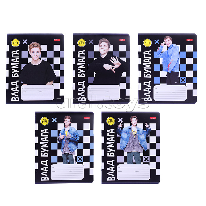 Тетрадь 18л. клетка "Влад А4" А5