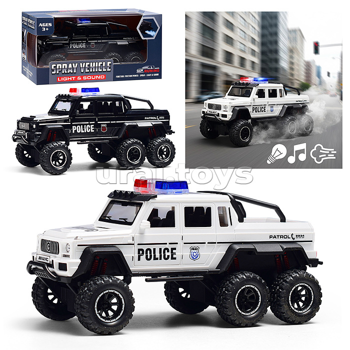 Машина "Полицейский внедорожник" (свет, звук) в коробке