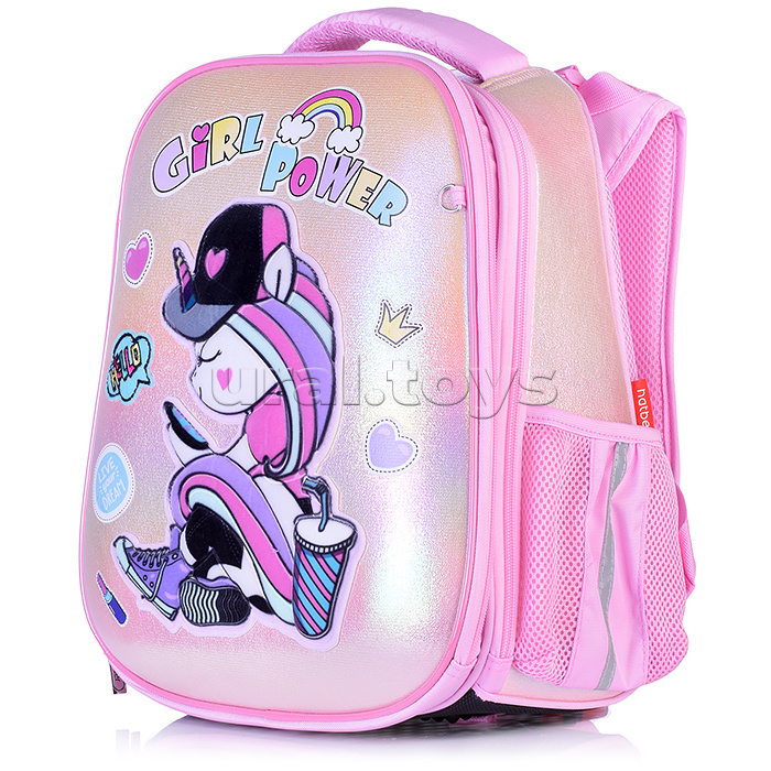 Рюкзак Ergonomic Classic "Girl power" 37х29х17 см EVA материал светоотраж. 2 отделения 2 кармана