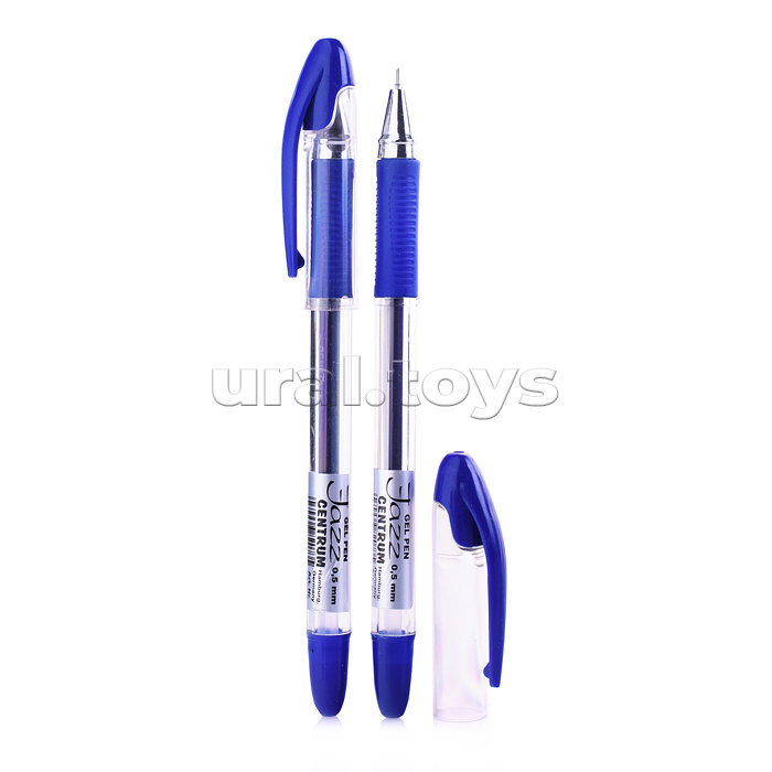 Ручка гелевая 0,5мм синяя JAZZ