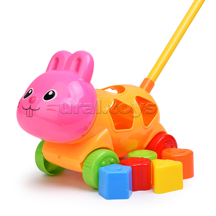 Каталка 9202 "Зайчик" (головоломка с блоками) в пакете