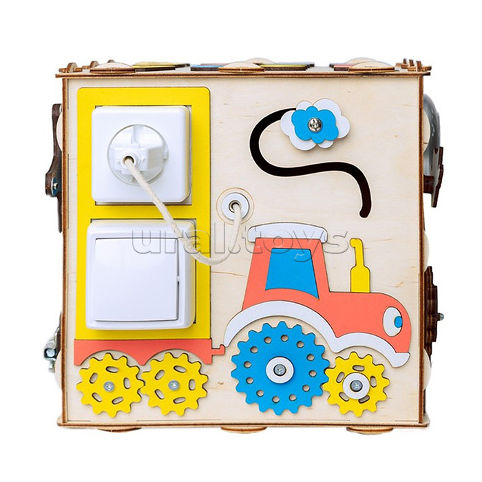 Бизиборд "Кубик" 24х24х24