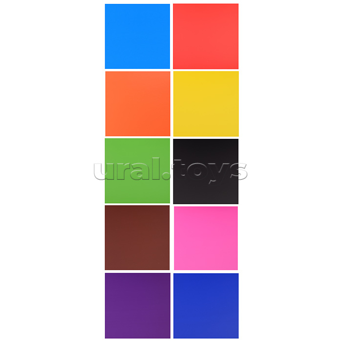 Картон цветной глянцевый на клею А4, 10 листов, 10 цветов, игрушка-набор для детского творчества