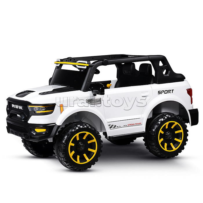 Электромобиль детский "Крутой внедорожник" (цвет белый)