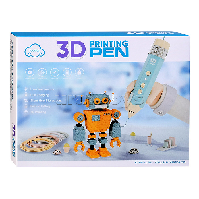 Набор для рисования "Робот" с 3Д ручкой, в коробке