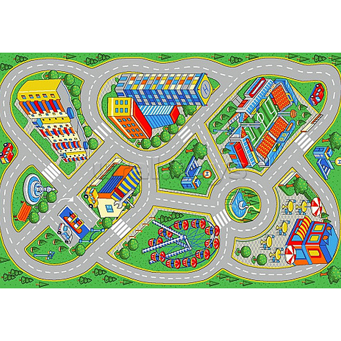 Ковер "Мегаполис" дет. 1х1,5 прямоугольный TPR (прорезиненный)