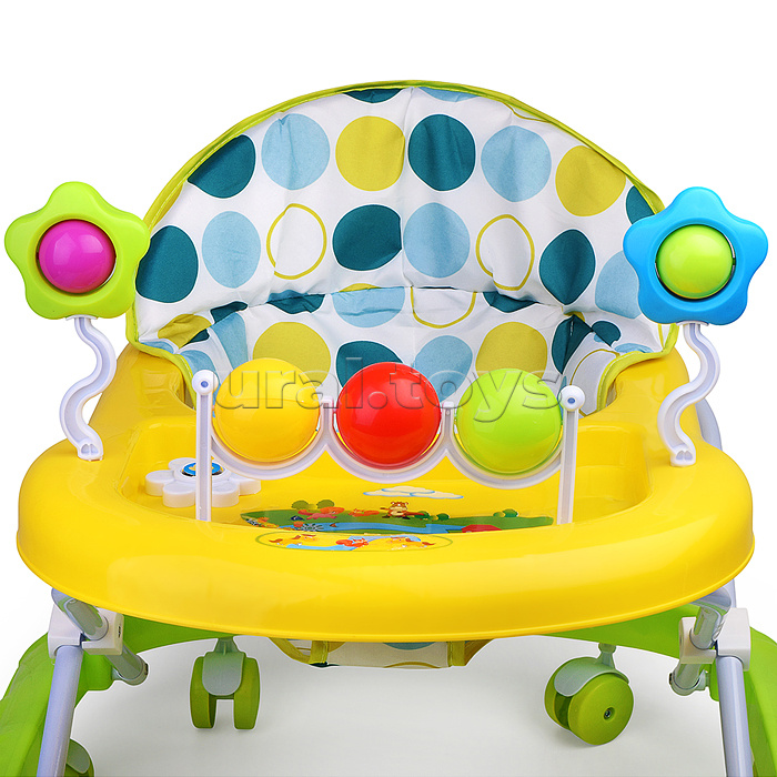 Ходунки "Любимые игрушки" (цвет салатовый/желтый)