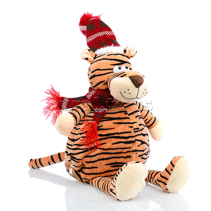 Мягкая игрушка-сумка, на молнии "Тигр" (15х14х28 см.)