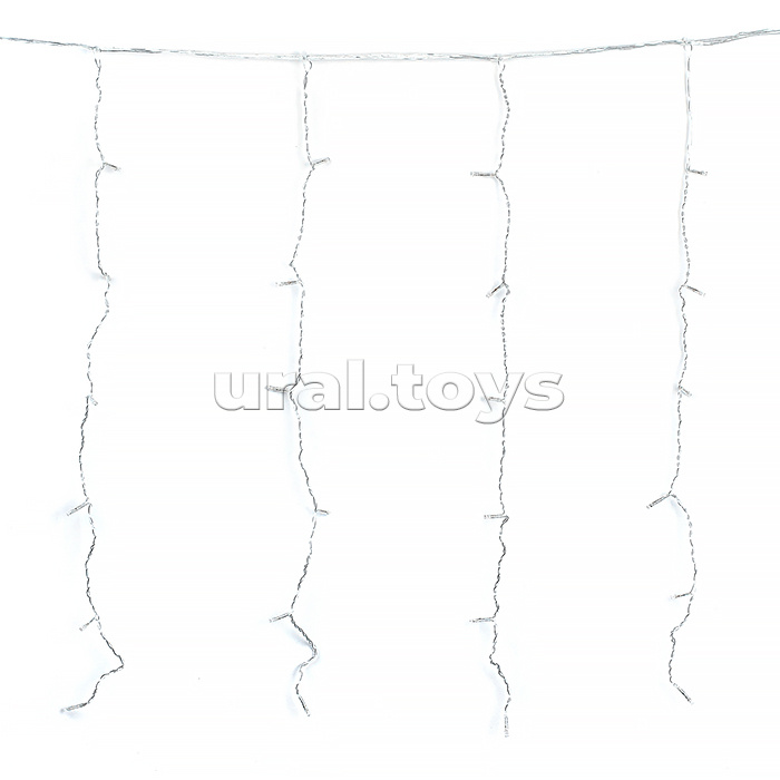 Электрогирлянда светодиодная Бахрома, 6*0,7м, 192 лампы, цветная