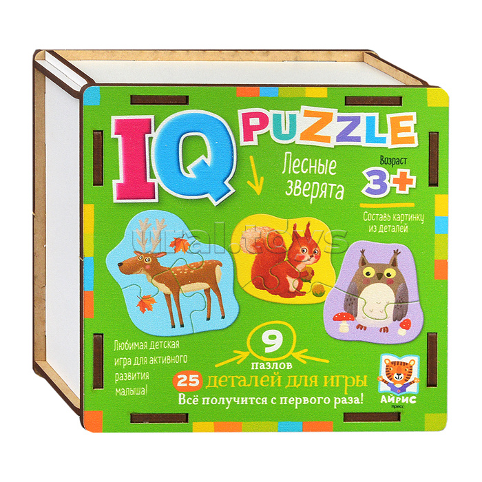IQ Пазл деревянный. Лесные зверята 3+ IQ Пазл деревянный. Лесные зверята 3+