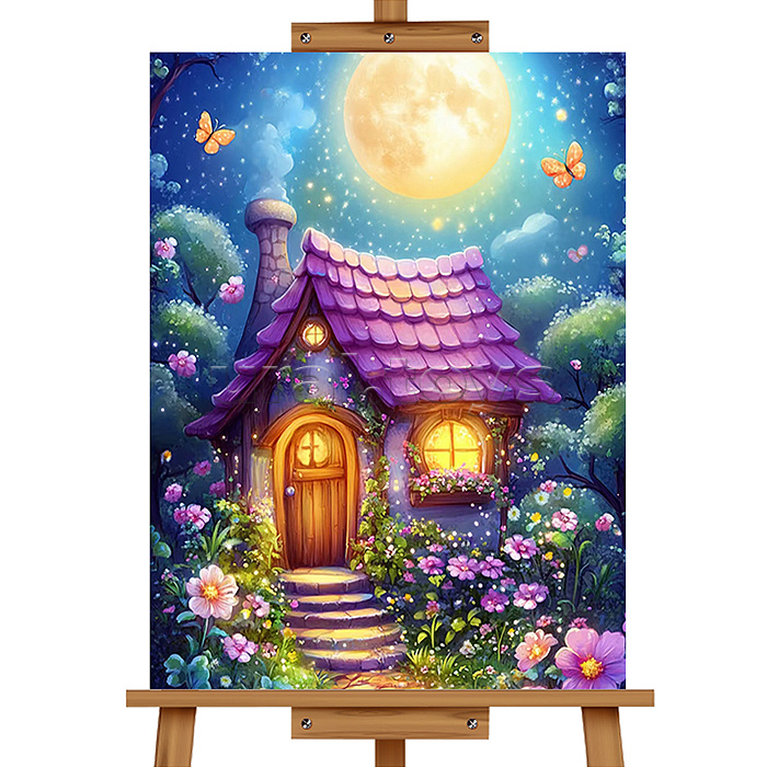 Мозаика алмазная "Сказочный домик" 20*30см.