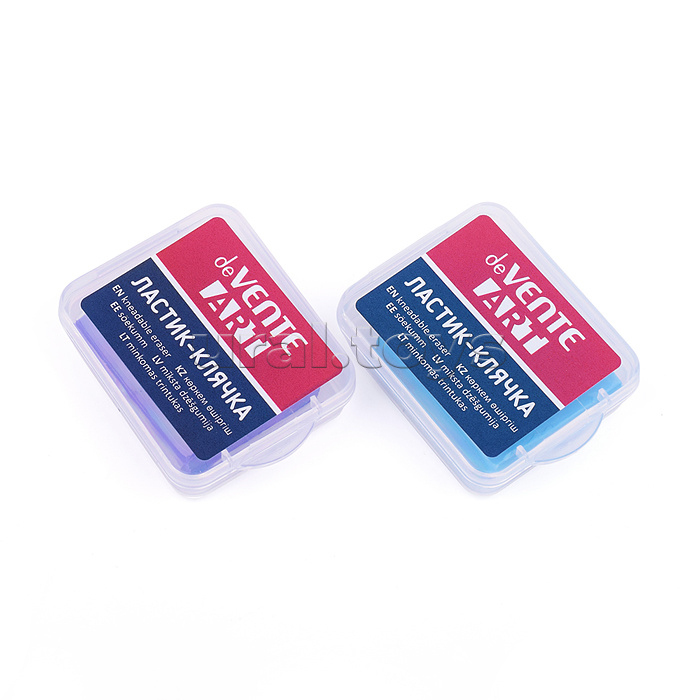 Ластик-клячка "ART" синтетический каучук, прямоугольный, ассорти 3 пастельных цвета, 39x35x9,5 мм, мягкая текстура, в плёнке и в индивидуальной пластиковой упаковке со штрих кодом