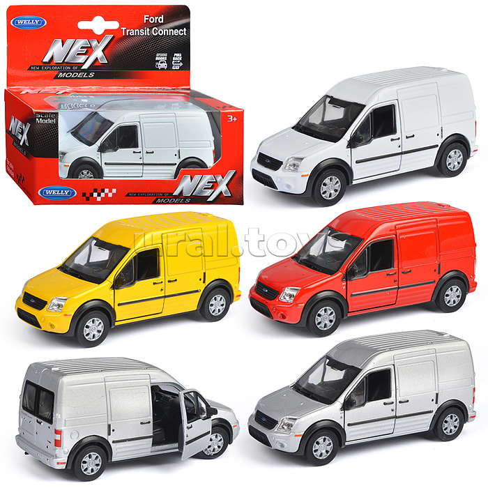 Машинка 1:38 Ford Transit Connect, пруж. мех., цвет в асс.