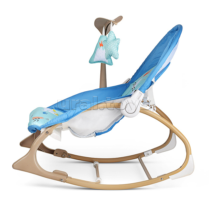 Шезлонг детский "Динозаврики" музыка, вибрация, в коробке