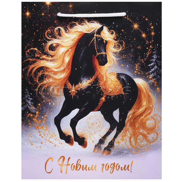 Пакет подарочный (M) "Золотая грация"