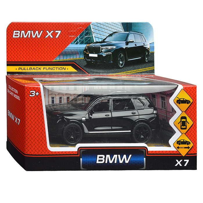 Машина металл BMW X7 12 см, (двери, багажник, инерц., в коробке