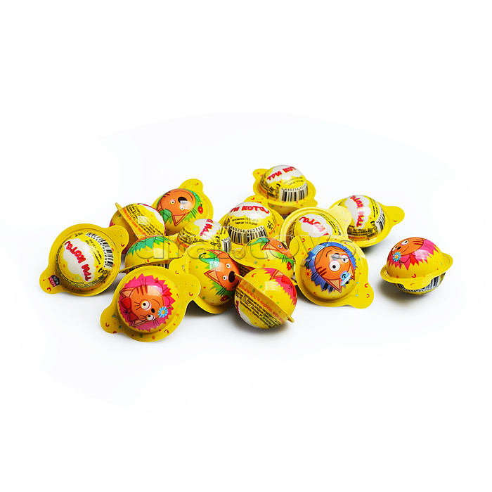 Жевательный мармелад c кислой начинкой круглый "Три кота" вкус ассорти 10г 30шт