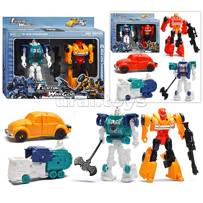 Набор роботов "Война героев" трансформирущихся, в коробке
