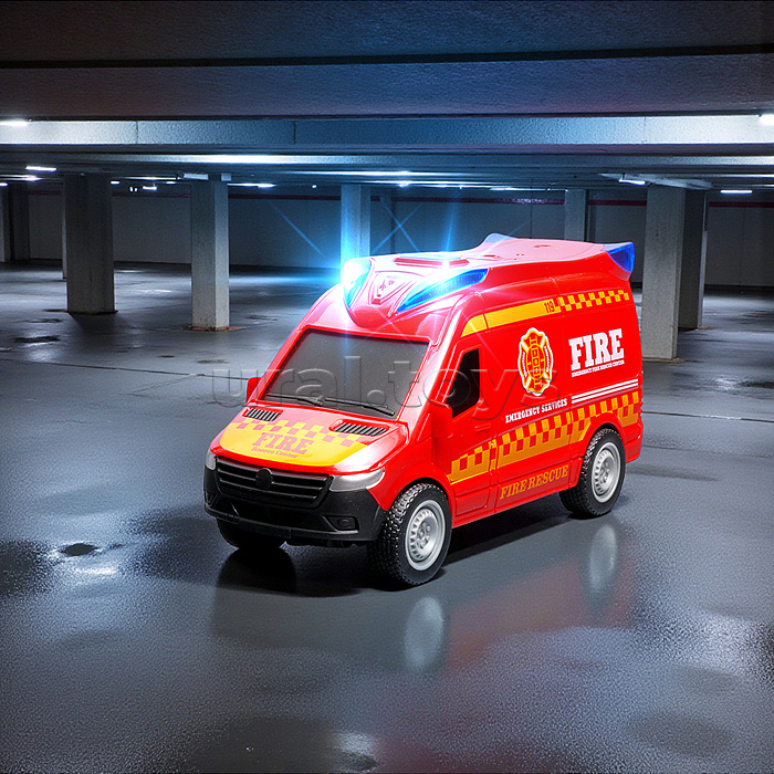 Машина "Спасательная служба" 1:20 (свет, звук) в коробке (в ассортименте)