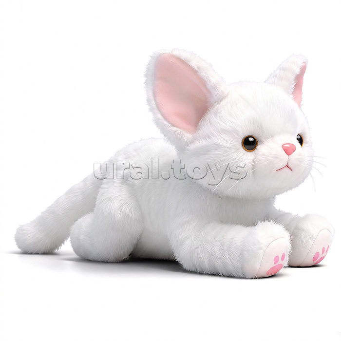 Мягкая игрушка "Кошка Снежинка" 35 см